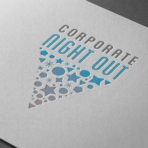 Corporate design logo with the title 'Create the next logo for Corporate Night Out'