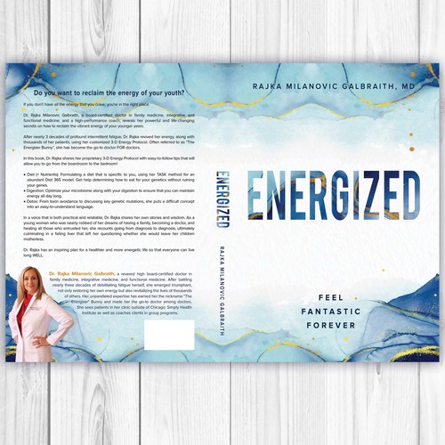 Design a New York Times Bestseller E-book and book cover for my book: Energized Diseño de LilaM