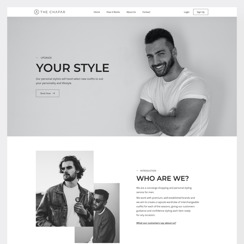 Designs | The Chapar - Mens Personal Styling - Website Re-Design | Web ...