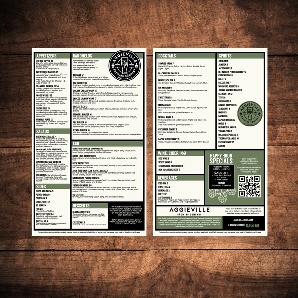 Brewery Menu