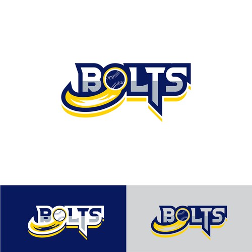 Team logo for the Bedford Bolts girls softball team Design by OpheRocklab