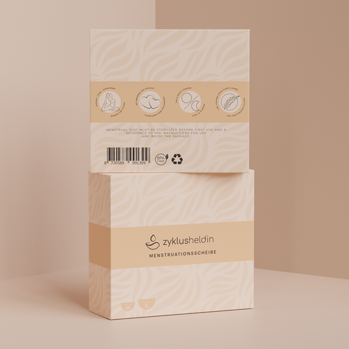 Create a premium, friendly and minimalistic packaging design for the female target group only. Design by Tamara.D