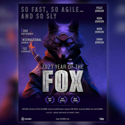 Design di Life360 2023 Year of the Fox Poster di Designer Anuragd