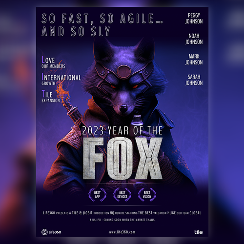 Life360 2023 Year of the Fox Poster Design by Anurag D. Designer