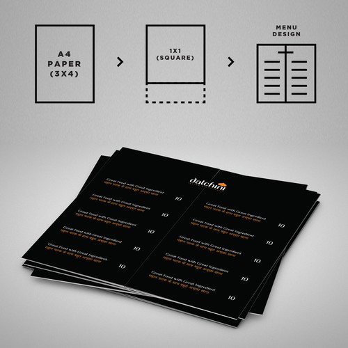 Create a modern folding book menu for an Indian restaurant Diseño de dagusuper