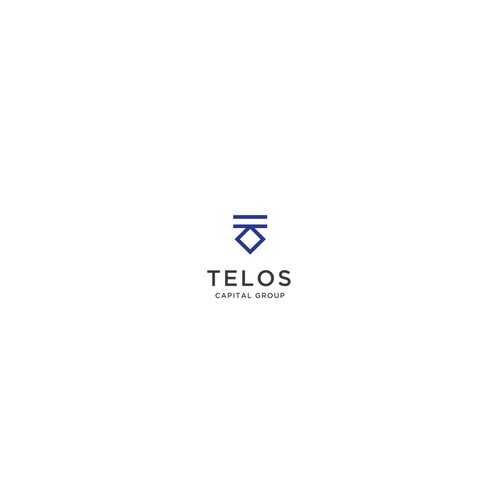 Professional, modern style logo with either "Telos" or "Telos Capital Group" written next to it roughly the same size Design by Choni ©