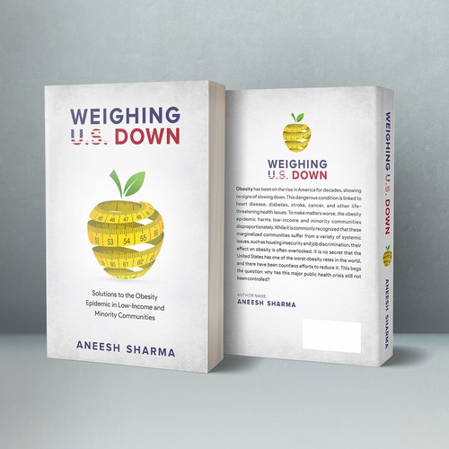 Book Cover: Non-fiction book on the obesity epidemic. Front, back, and spine - paperback & ebook. Design réalisé par kmohan