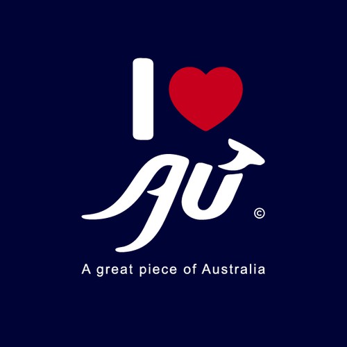 I Love Au Logo to appeal tourists and locals alike Design by Deezign Depot