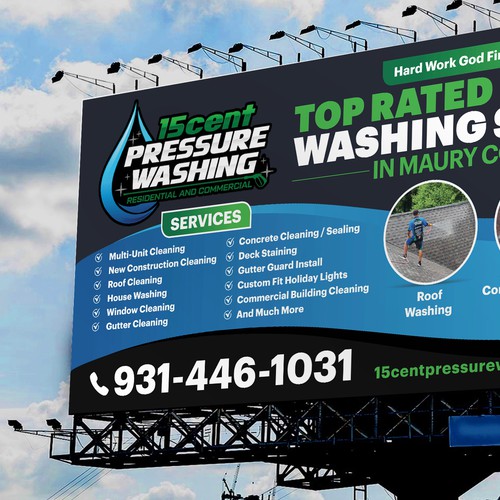 Modern Pressure Washing Billboard Design by SoftSkills