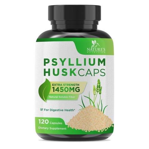 Natural Psyllium Husk Capsules Design needed for Nature's Nutrition Design by EsoWorld