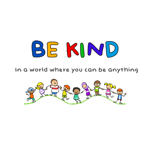 BE KIND Colorful Kids T-shirt Design Design réalisé par Krstn Prlt