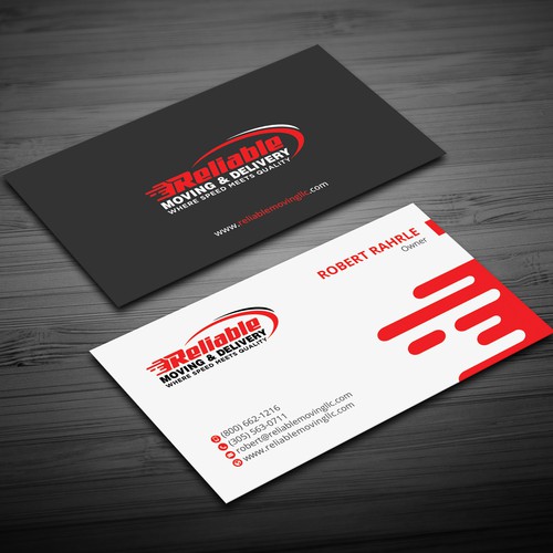 Business Card Design for Moving Company Diseño de Seerat Razzaki