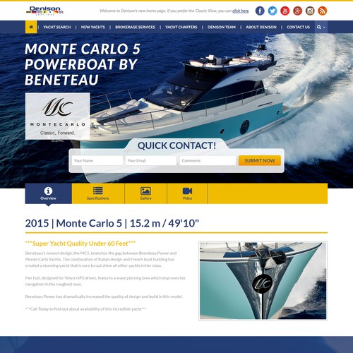 Create A New Boat Landing Page For Denison Yacht Sales Landing Page Design Contest 99designs
