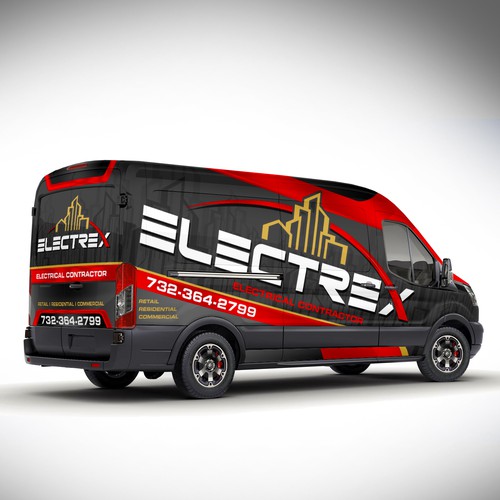 Electrical Contractor Trucks Design by J.Chaushev