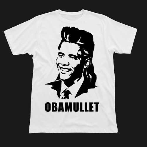 t-shirt design for Obamohawk, Obamullet, Frobama and NachObama Diseño de chetslaterdesign