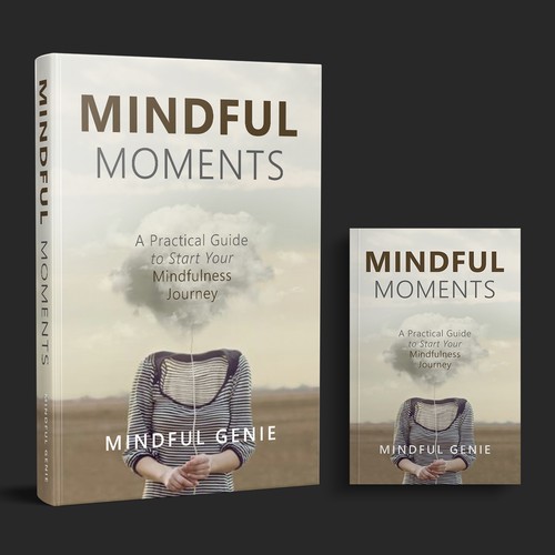 Catchy book cover design for my mindful meditation book. Design by DZINEstudio™