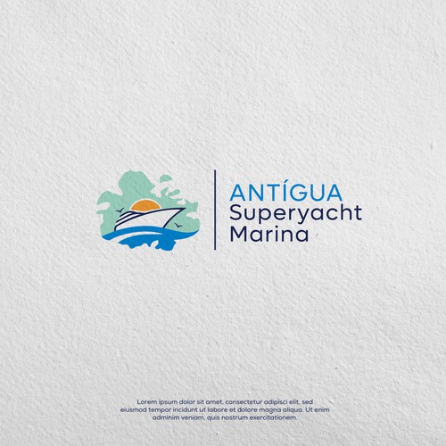 Logo for Antigua Superyacht Marina Design by Frutos Design