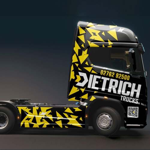 "Striking truck design for our rental fleet" winning Car, truck or van wrap