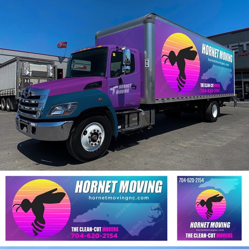 Hornet Moving truck Wrap Design by Logicainfo ♥