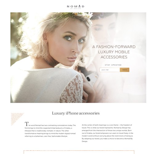 Landing page design contest entry by Creative_David