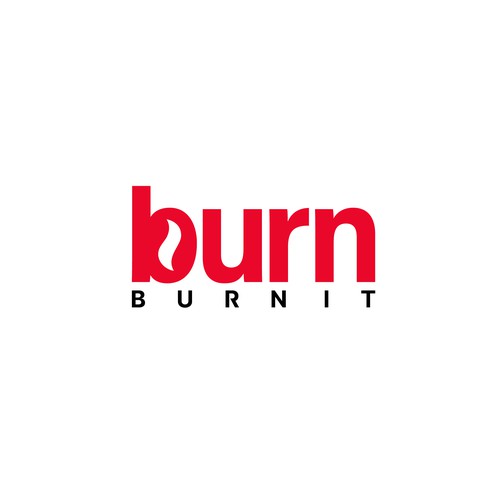“Design a fierce, industrial-chic brand identity for a HIIT gym called BURN” Design by Bouyghajden