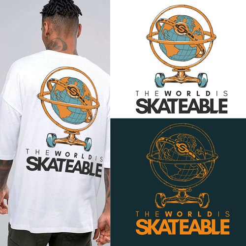 The World is Skateable ... and we need an awesome tee design Design réalisé par lilianiartha