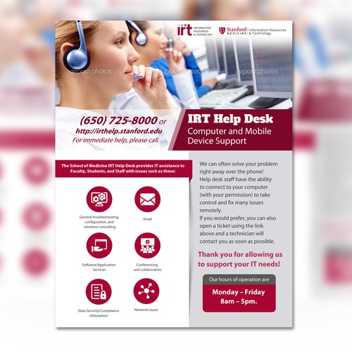 Create A Flyer And Communication Template For Stanford University