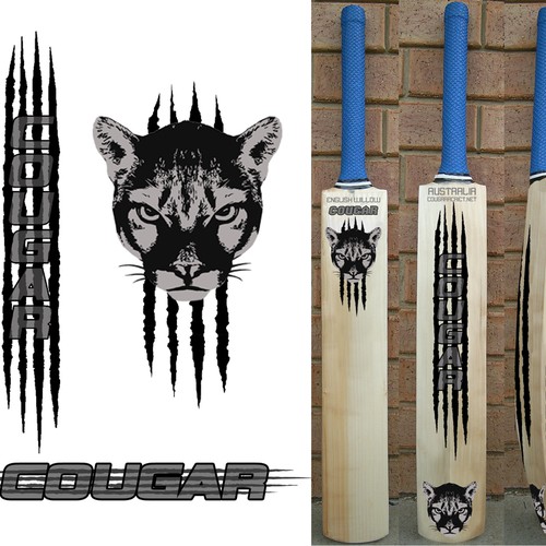 Design a Cricket Bat label for Cougar Cricket Diseño de Sasa.zekonja