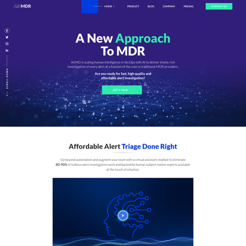 Bold Elegant Tech Website Homepage Design by Pinku