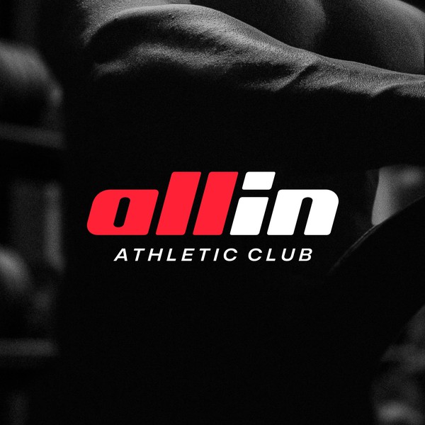 Loud, Minimalist and Powerfull Wordmark for Athletic Club ALL IN