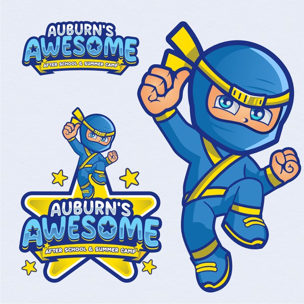 Design by Hallododdy titled "AUBURN'S AWESOME after school & summer camp LOGO"