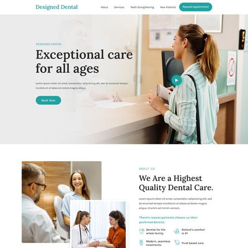 Home page for dental practice Design by AKDCreative