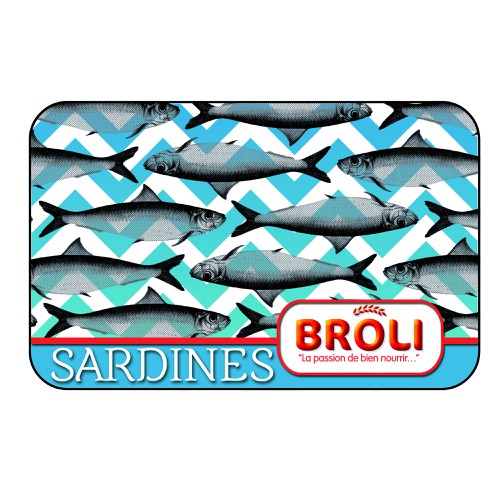 Wanted: New label for our BROLI sardines tins Design by jbg0003