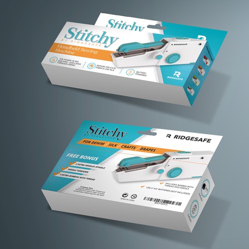 Create Packaging for Moden Handheld Sewing Machine Design by Vitalio7in