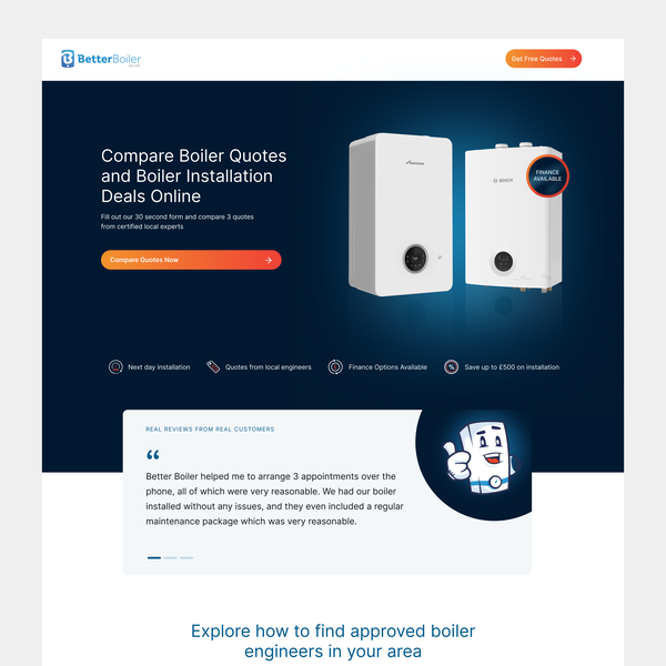 landing page home service