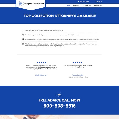Debt Collection Website Design by Creative GS
