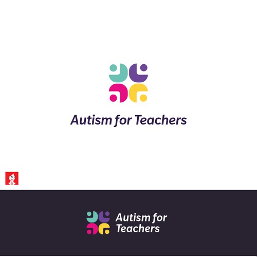 Logo for online training course 'Autism for Teachers' Design by Red Head Design