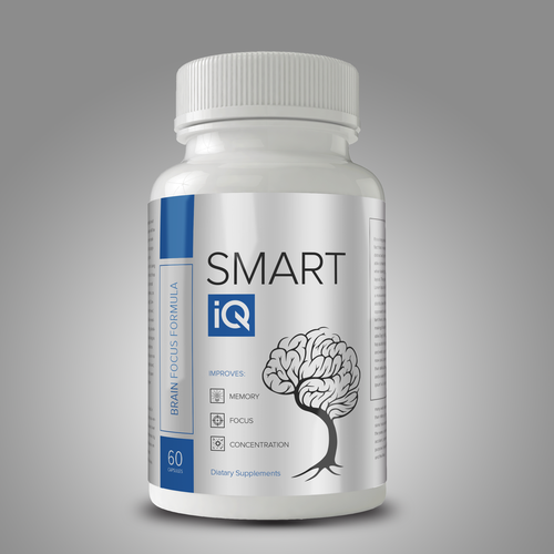 Brain Supplement Label Design Design by ghulamahmad98