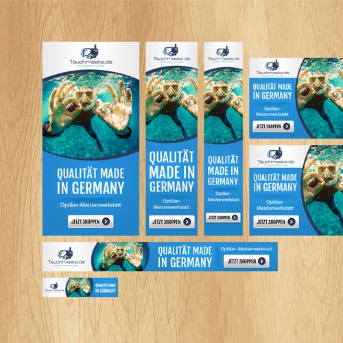 Banner Ads For Online Shop For Dive Snorkelmasks With Corrective Lenses Onlineshop Fur Taucherbrillen Mit Sehstarke Banner Ad Contest 99designs