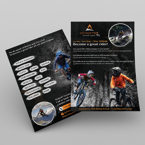 Premium Class 22 Season Flyer For Mountainbike Guiding Coaching And Kids Classes With Cta Postcard Flyer Or Print Contest 99designs