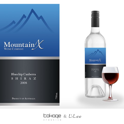 Mountain X Wine Label Ontwerp door TokageCreative