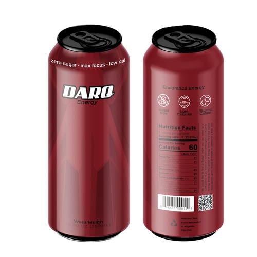 Create a unique Design for a sugar free Energy Drink Can! Diseño de rakaruaan