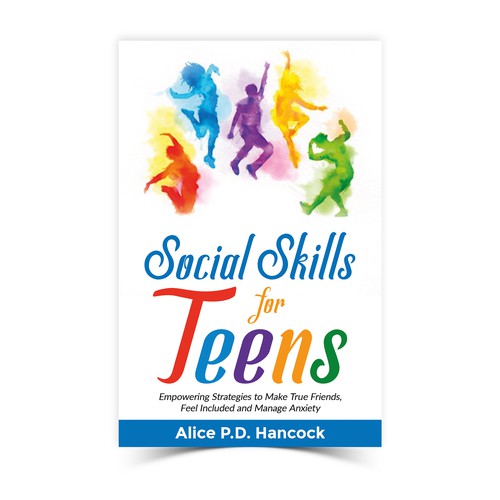 Minimalist Book cover for Teens ages 13-18 suffering from social anxiety and need to learn social skills Réalisé par KMS Arafat