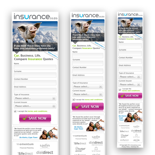 New app design wanted for insurance.co.za Diseño de Livven