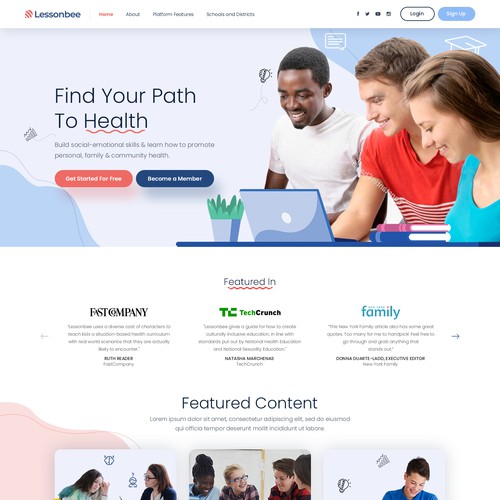 Gamified Health & Wellness Education Platform for Schools Design by Jasmin_A