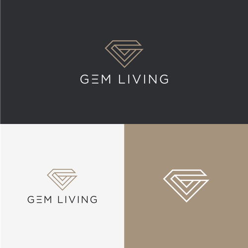 Geometrical, minimalist, modern brand design for Gem Living Design by bobbee_