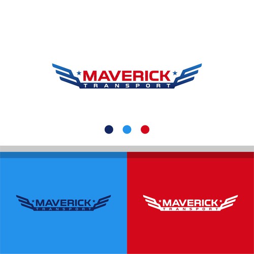 Bold logo for Maverick Transport Design by Canis Dirus