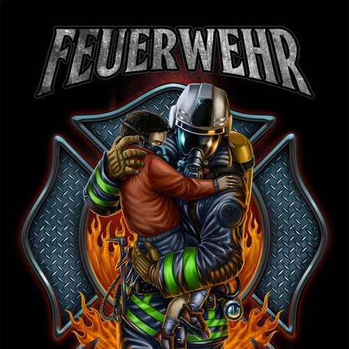 FIREFIGHTER T-Shirt ++++Design a new breathtaking FIREFIGHTER Shirt++++ Réalisé par RNAVI