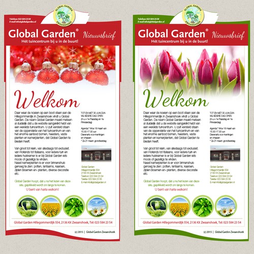 Global Garden newsletter redesign Design by graphixeu