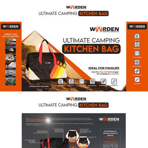Camping Bag Retail Box design Design by ArtisteXz
